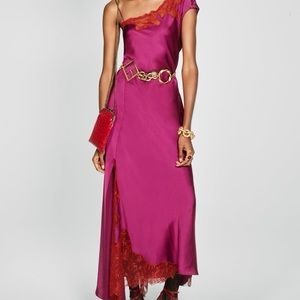 ZARA | LIMITED EDITION CONTRASTING LACE DRESS | NWT! SIZE M